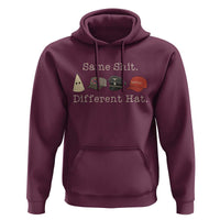 Same Shit Different Hat Hoodie - Wonder Print Shop