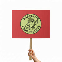 Portland Frog Brigade Protest Sign Peace Frog Protest Badge - Wonder Print Shop