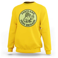 Portland Frog Brigade Sweatshirt Peace Frog Protest Badge - Wonder Print Shop