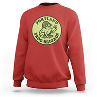 Portland Frog Brigade Sweatshirt Peace Frog Protest Badge - Wonder Print Shop