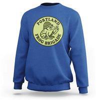 Portland Frog Brigade Sweatshirt Peace Frog Protest Badge - Wonder Print Shop
