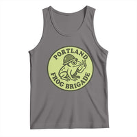 Portland Frog Brigade Tank Top Peace Frog Protest Badge - Wonder Print Shop