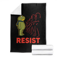 Frog Resist Throw Blanket Free Portland Political Satire - Wonder Print Shop