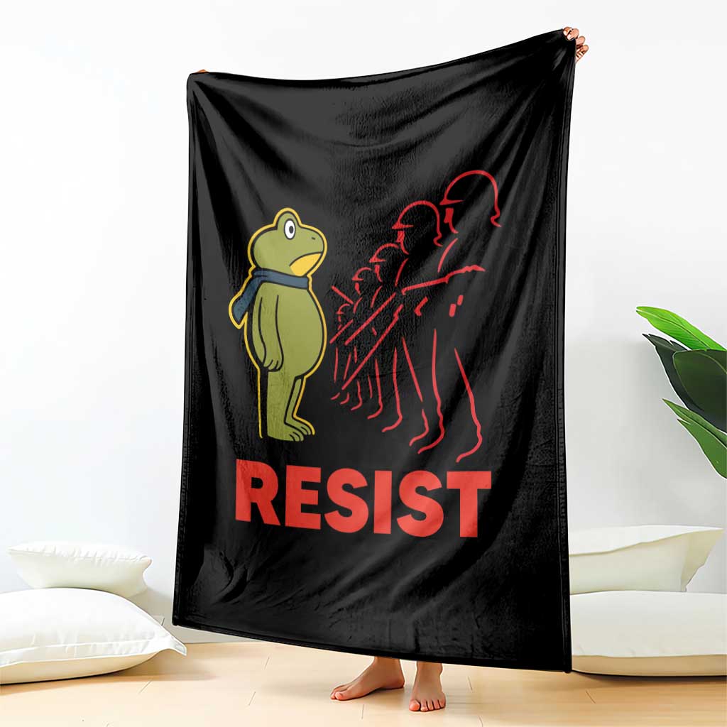 Frog Resist Throw Blanket Free Portland Political Satire - Wonder Print Shop