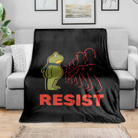 Frog Resist Throw Blanket Free Portland Political Satire - Wonder Print Shop