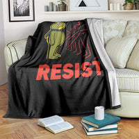 Frog Resist Throw Blanket Free Portland Political Satire - Wonder Print Shop