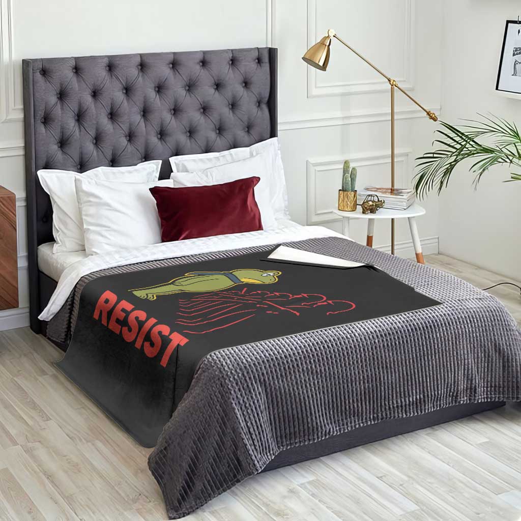 Frog Resist Throw Blanket Free Portland Political Satire - Wonder Print Shop