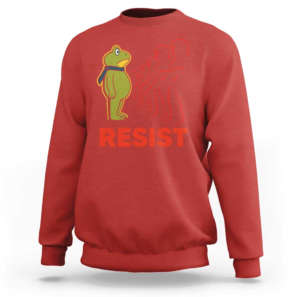Frog Resist Sweatshirt Free Portland Political Satire - Wonder Print Shop