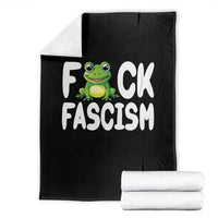Funny Frog Fck Fascism Throw Blanket Resist Protest Human Rights - Wonder Print Shop