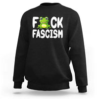 Funny Frog Fck Fascism Sweatshirt Resist Protest Human Rights - Wonder Print Shop