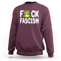 Funny Frog Fck Fascism Sweatshirt Resist Protest Human Rights - Wonder Print Shop