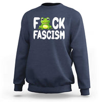 Funny Frog Fck Fascism Sweatshirt Resist Protest Human Rights - Wonder Print Shop