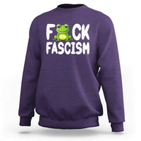 Funny Frog Fck Fascism Sweatshirt Resist Protest Human Rights - Wonder Print Shop