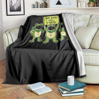 We Are All Frog Throw Blanket Frogs Protest Together Strong - Wonder Print Shop