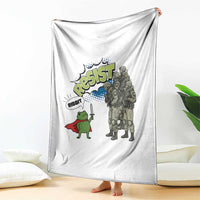 Funny Frog Protest Comic Graphic Throw Blanket Ribbit Resist Stand Against - Wonder Print Shop
