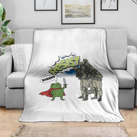 Funny Frog Protest Comic Graphic Throw Blanket Ribbit Resist Stand Against - Wonder Print Shop