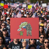 Funny Frog Protest Comic Graphic Protest Sign Ribbit Resist Stand Against - Wonder Print Shop