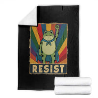 Rainbow Resist Frog Throw Blanket Portland Pride and Protest Resistance - Wonder Print Shop