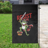 Sword Wielding Frog Resistance Garden Flag Resist Protest No Kings - Wonder Print Shop