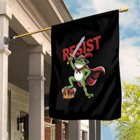 Sword Wielding Frog Resistance Garden Flag Resist Protest No Kings - Wonder Print Shop
