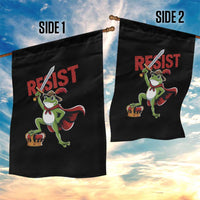 Sword Wielding Frog Resistance Garden Flag Resist Protest No Kings - Wonder Print Shop