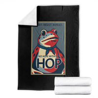 No Hope Without Hop Throw Blanket Ribbit Resist Repeat Resistance Frog Protest Pop Art Graphic - Wonder Print Shop