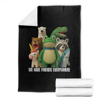 United Mascots Protest Throw Blanket We Have Friends Everywhere - Wonder Print Shop