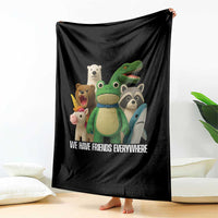 United Mascots Protest Throw Blanket We Have Friends Everywhere - Wonder Print Shop