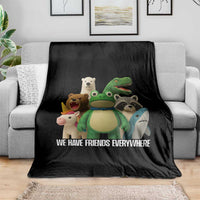 United Mascots Protest Throw Blanket We Have Friends Everywhere - Wonder Print Shop