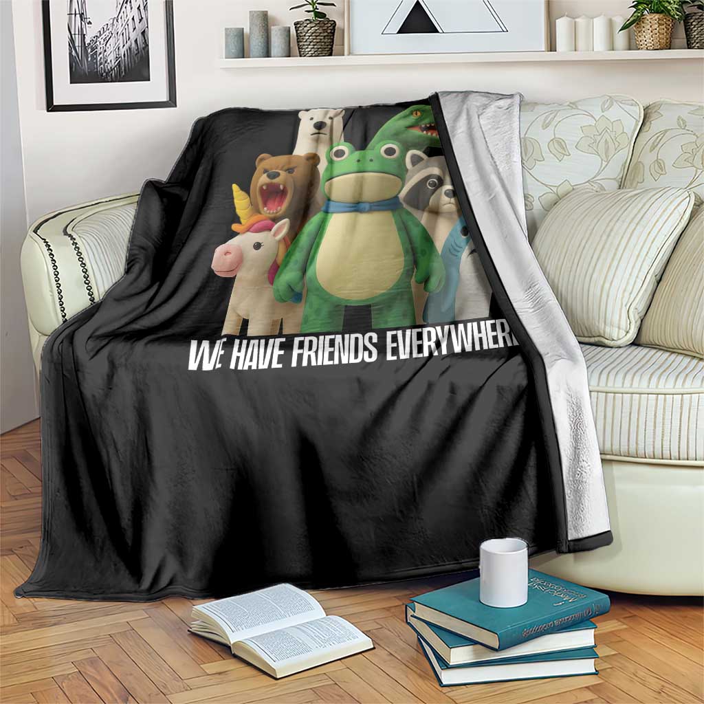 United Mascots Protest Throw Blanket We Have Friends Everywhere - Wonder Print Shop