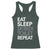 Eat Sleep Skibidi Toilet Repeat Racerback Tank Top Funny Gen Alpha Slang