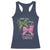 Green and Pink Coquette Bow Racerback Tank Top Pink Goes Good With Green