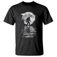 Black t-shirt with Bigfoot silhouette under moon, plus reflective water graphic.