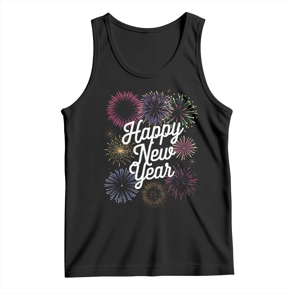 Happy New Year 2025 Tank Top Fireworks Party Supplies Family Matching