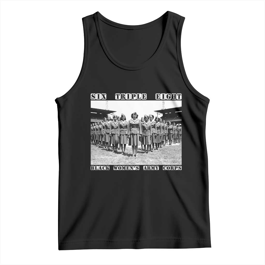 6 Triple 8 Tank Top Black Women's Army Corps 6888th Battalion