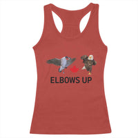 Elbows Up Racerback Tank Top Canada Goose Vs Eagle Maple Leaf TS02