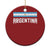 Argentina Christmas Ornament ARG Throwback Retro Vintage Argentine Flag - Wonder Print Shop