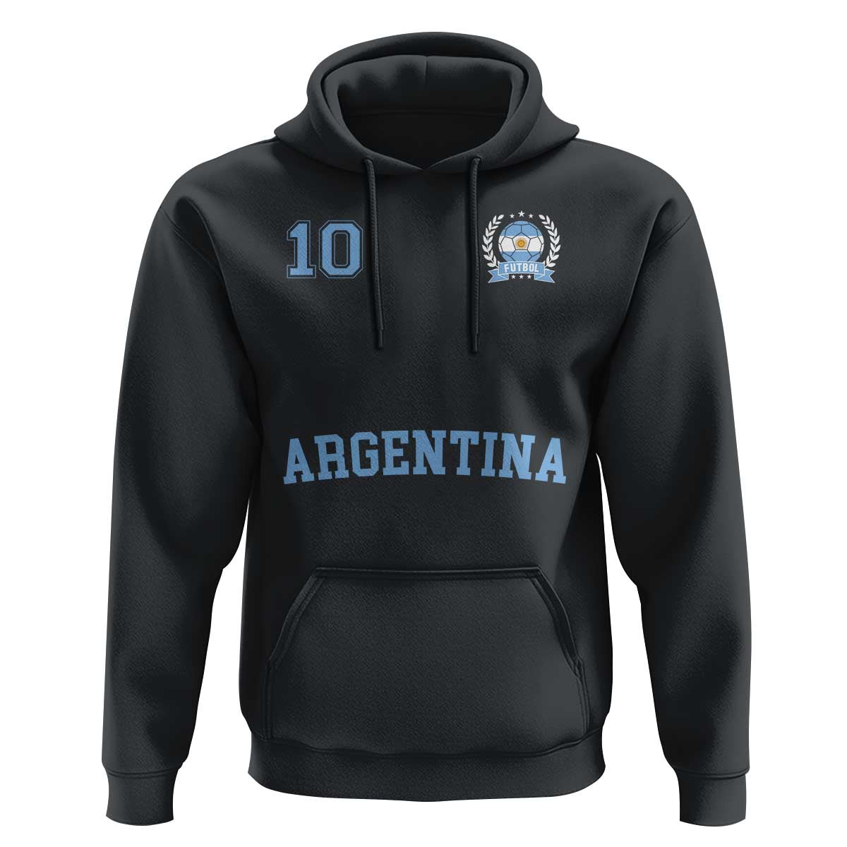 Argentina Football Hoodie Number Ten Argentine Flag Jersey Remera Ftbol Soccer - Wonder Print Shop