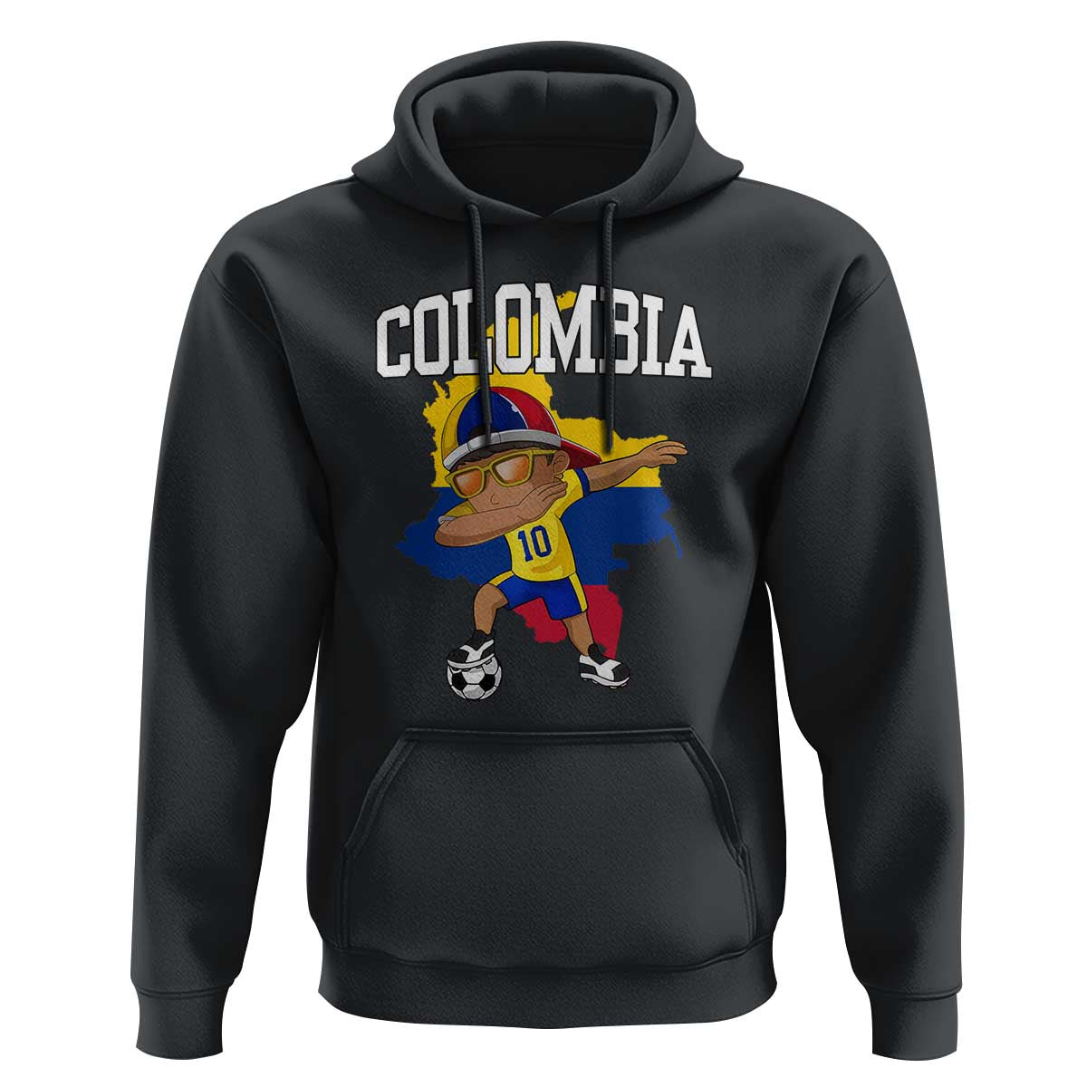 Colombia Football Hoodie Colombian Dabbing Futbol Boy - Wonder Print Shop