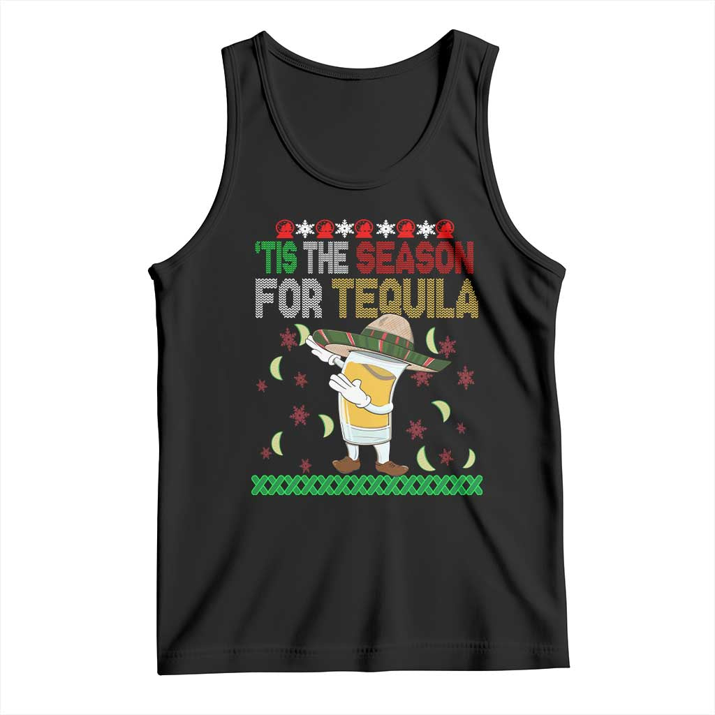 Mexican Christmas Tank Top Tis The Season For Tequila Dabbing Alcohol Lover