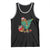 Bigfoot Christmas Tree Tank Top Xmas Lights Sasquatch Lovers