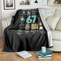 God Did It First 6 7 Throw Blanket Funny Christian Bible Verse Meme 67 References - Wonder Print Shop