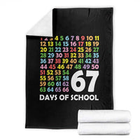 67 Days of School Throw Blanket Colorful Countdown Grid Milestone Classroom Fun - Wonder Print Shop