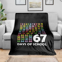 67 Days of School Throw Blanket Colorful Countdown Grid Milestone Classroom Fun - Wonder Print Shop