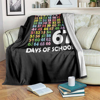 67 Days of School Throw Blanket Colorful Countdown Grid Milestone Classroom Fun - Wonder Print Shop