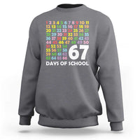 67 Days of School Sweatshirt Colorful Countdown Grid Milestone Classroom Fun - Wonder Print Shop