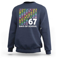67 Days of School Sweatshirt Colorful Countdown Grid Milestone Classroom Fun - Wonder Print Shop