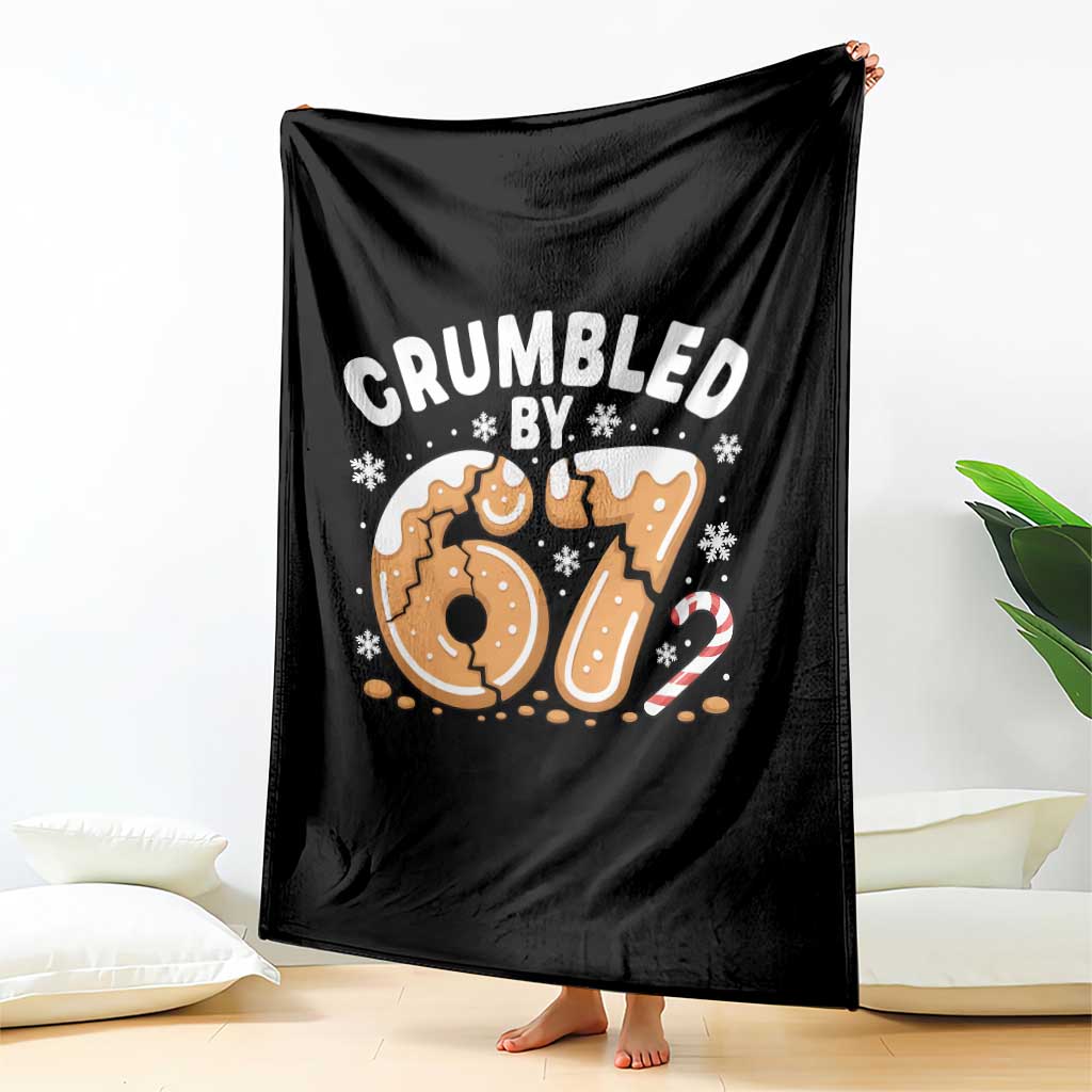 Crumbled by 67 Throw Blanket Funny Gingerbread Christmas Meme Cookie Chaos - Wonder Print Shop