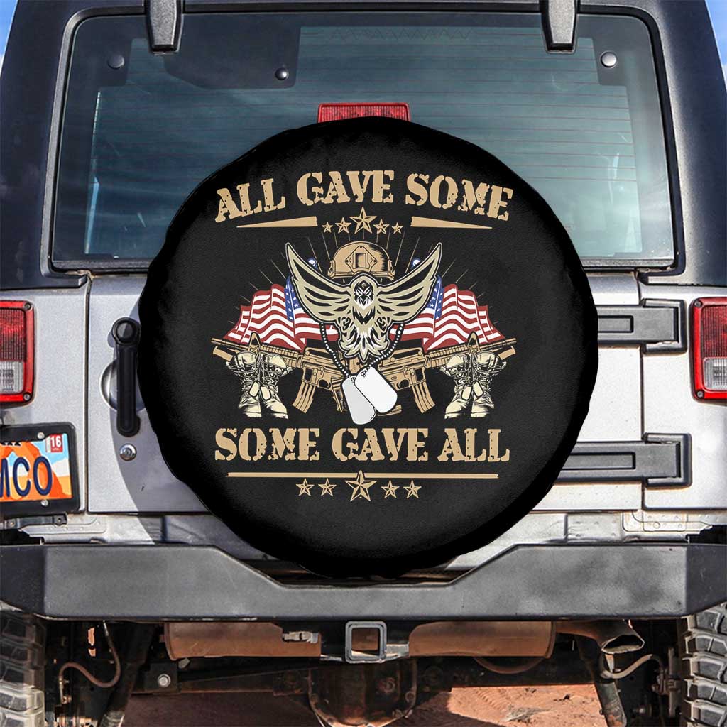 American Veteran Spare Tire Cover All Gave Some Some Gave All Veterans Memorials Day US Flag