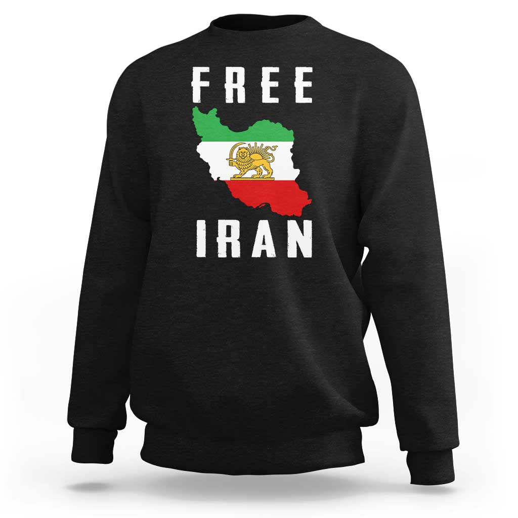 Free Iran Revolution 2026 Sweatshirt Sun and Lion Flag Iranian Freedom Justice